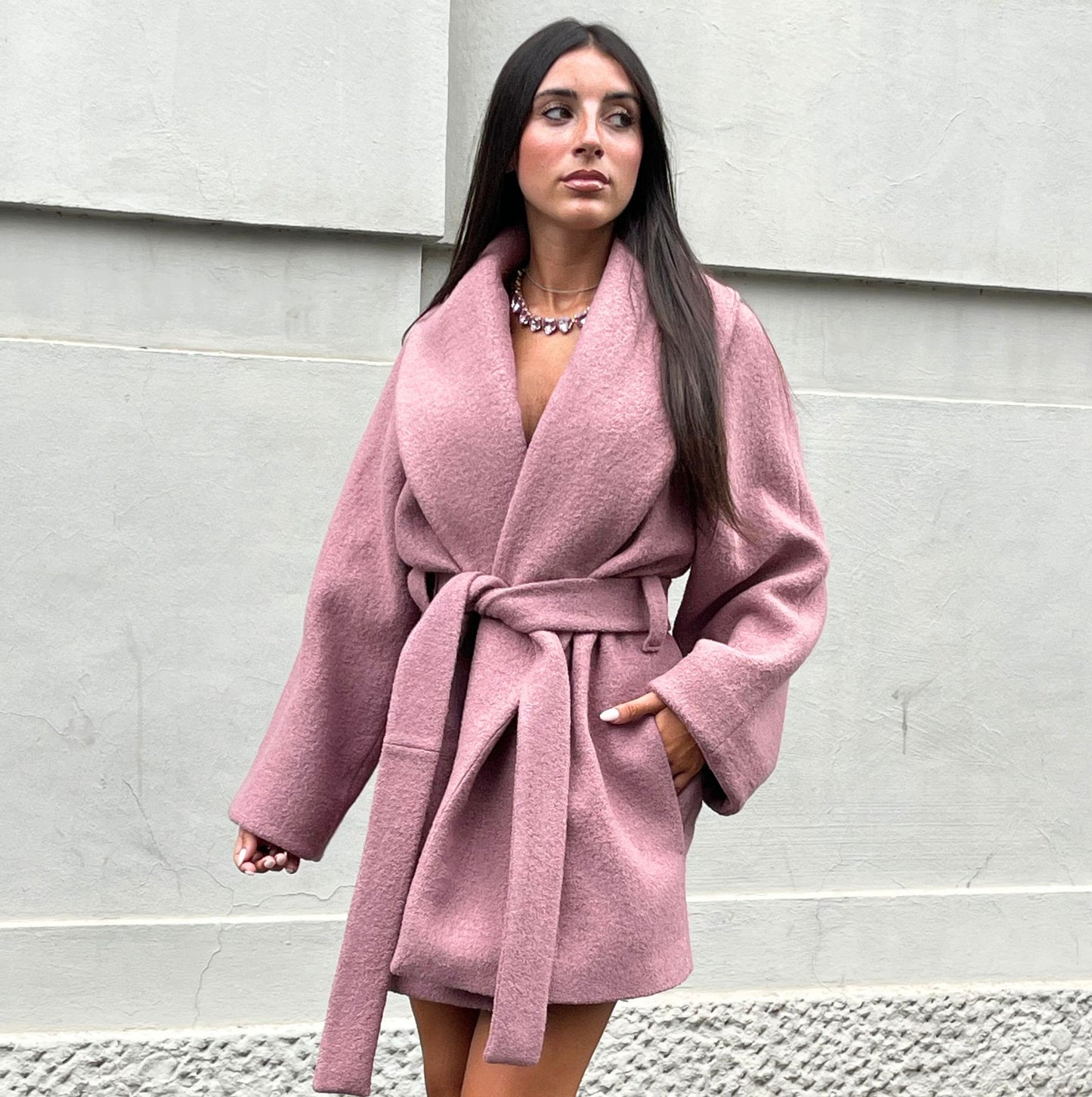 CAPPOTTO MORBIDO IN MICRO BOUCLE'