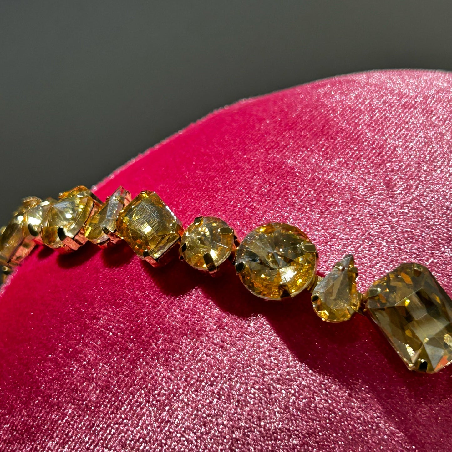 Cerchietto vetro multishape trasparente gold