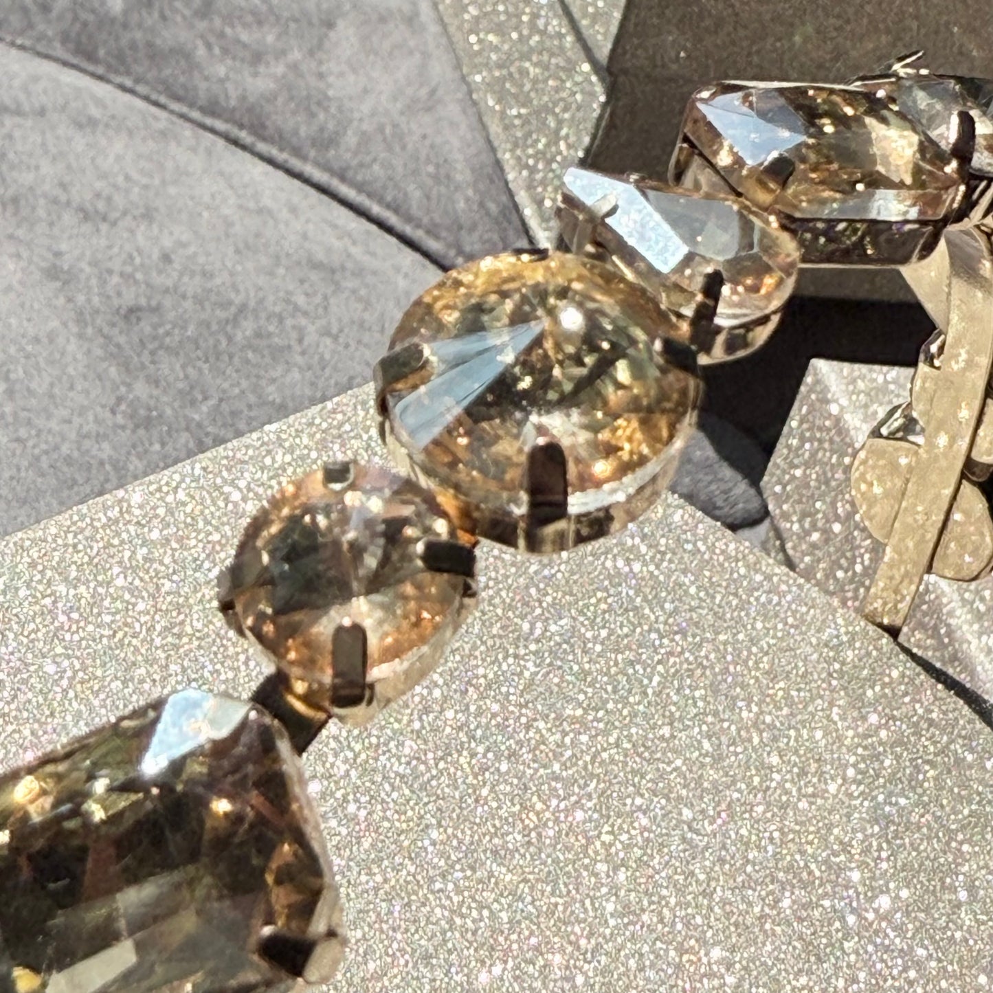Cerchietto vetro multishape trasparente gold