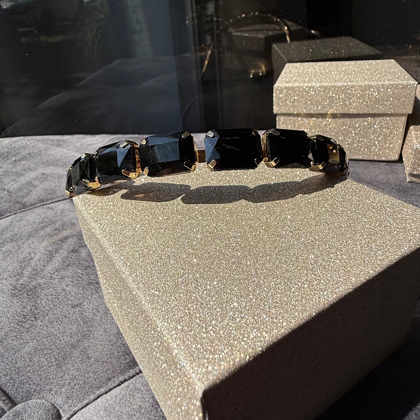 Cerchietto black cubik